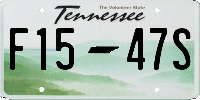 TN license plate F1547S