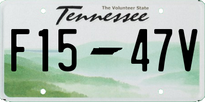 TN license plate F1547V
