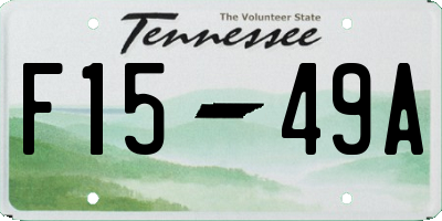 TN license plate F1549A