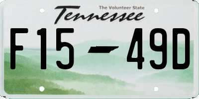 TN license plate F1549D