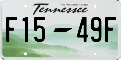 TN license plate F1549F