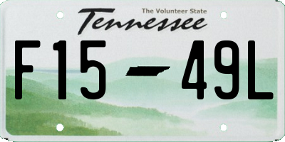 TN license plate F1549L