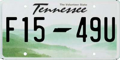 TN license plate F1549U