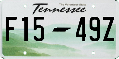 TN license plate F1549Z