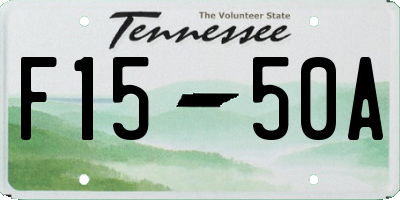 TN license plate F1550A