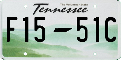 TN license plate F1551C