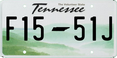 TN license plate F1551J