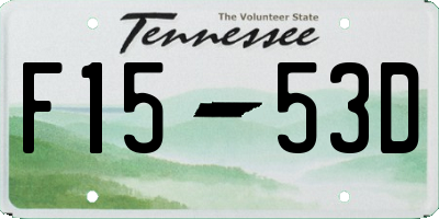TN license plate F1553D