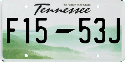 TN license plate F1553J
