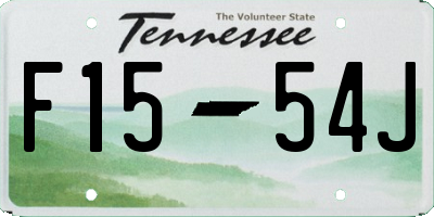 TN license plate F1554J