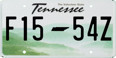 TN license plate F1554Z
