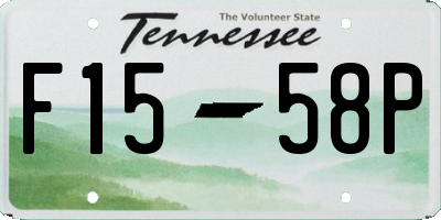TN license plate F1558P