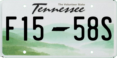 TN license plate F1558S