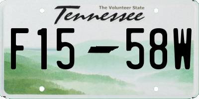 TN license plate F1558W