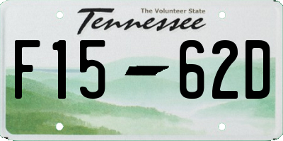 TN license plate F1562D