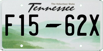 TN license plate F1562X
