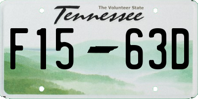 TN license plate F1563D