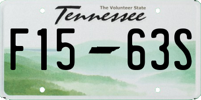 TN license plate F1563S