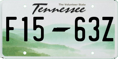 TN license plate F1563Z