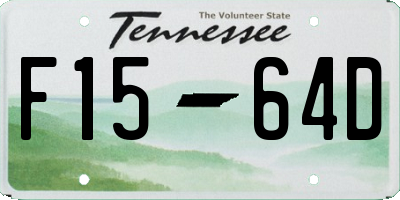 TN license plate F1564D