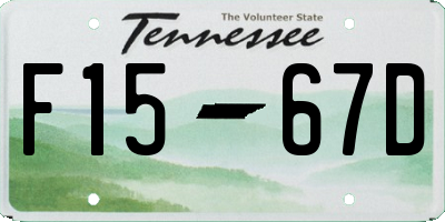 TN license plate F1567D