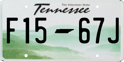TN license plate F1567J