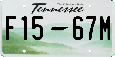 TN license plate F1567M