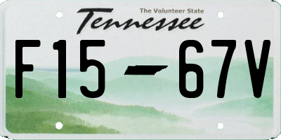TN license plate F1567V