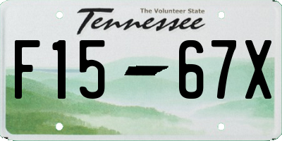 TN license plate F1567X