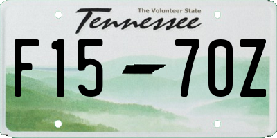 TN license plate F1570Z