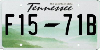 TN license plate F1571B