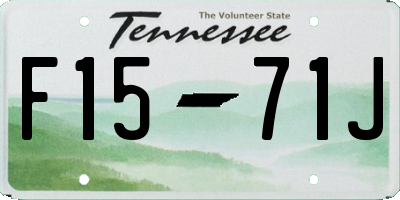 TN license plate F1571J