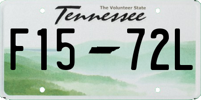 TN license plate F1572L