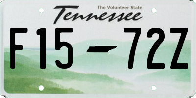 TN license plate F1572Z