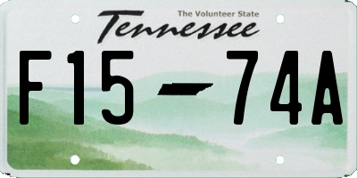 TN license plate F1574A