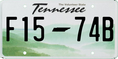 TN license plate F1574B