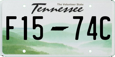 TN license plate F1574C