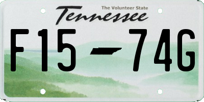TN license plate F1574G