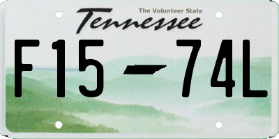 TN license plate F1574L