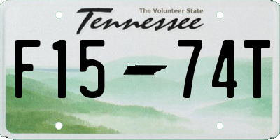 TN license plate F1574T