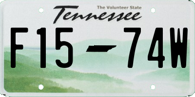 TN license plate F1574W