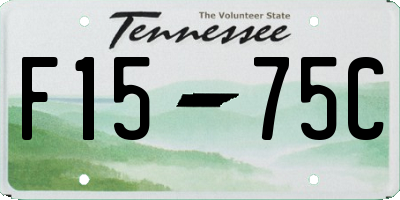 TN license plate F1575C
