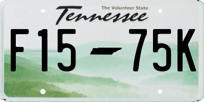 TN license plate F1575K