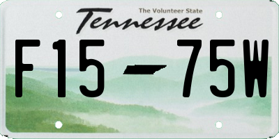 TN license plate F1575W