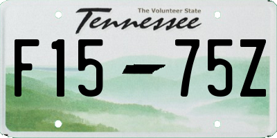 TN license plate F1575Z