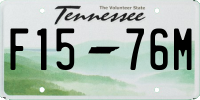 TN license plate F1576M