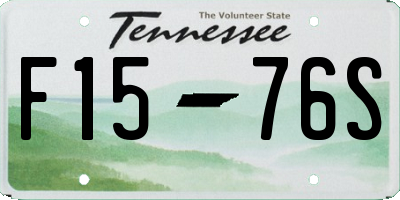 TN license plate F1576S