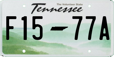TN license plate F1577A