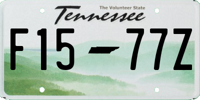 TN license plate F1577Z