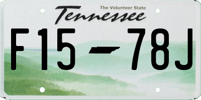 TN license plate F1578J